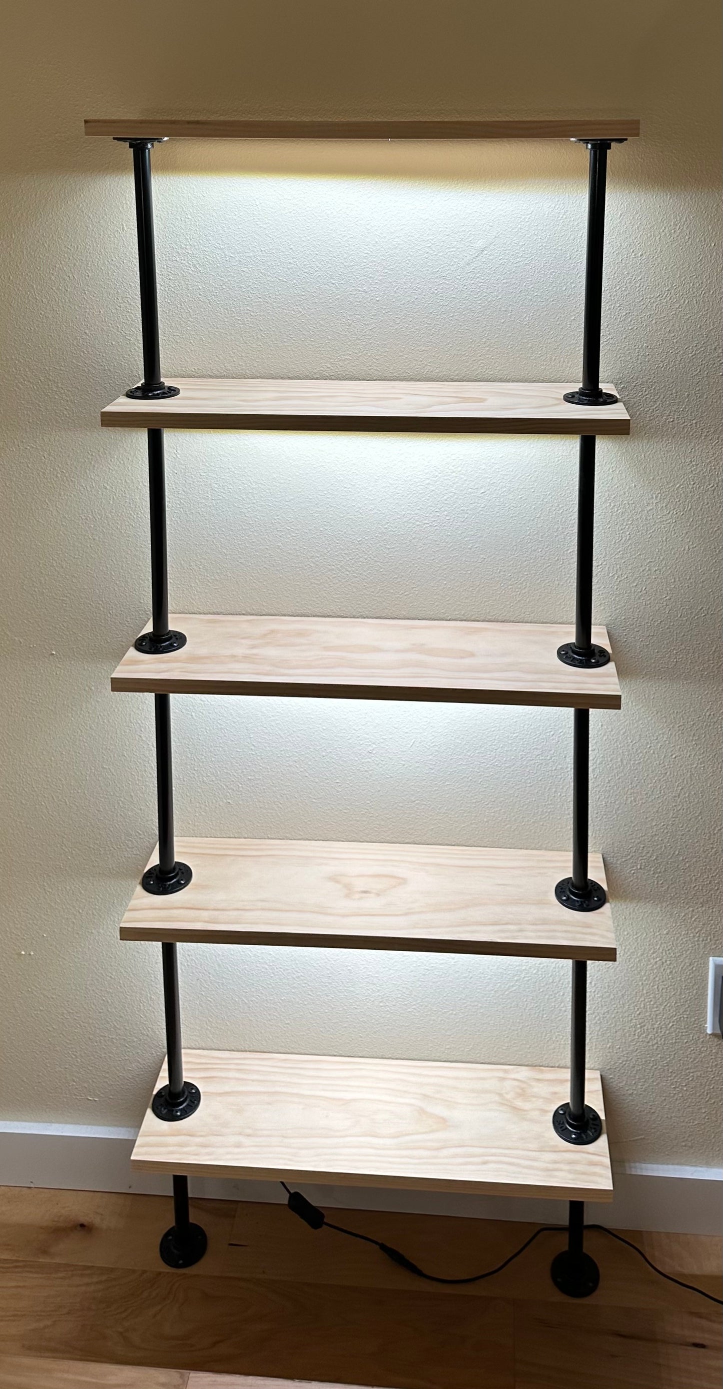 5 Tier Pine Shelf Lit/unlit